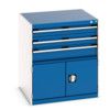 CUBIO DRW/DOOR CABINET 3 DRAWERS HD WxDxH: 800x750x900mm BLUE thumbnail-0