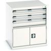 CUBIO DRW/DOOR CABINET 3 DRAWERS HD WxDxH: 800x750x900mm GREY thumbnail-0