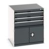 CUBIO DRW/DOOR CABINET 3 DRAWERS HD WxDxH: 800x750x900mm DARK GREY thumbnail-0