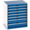 CUBIO CABINET 7 DRAWERS HD WxDxH:800x750x900mm BLUE thumbnail-0