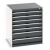 CUBIO CABINET 7 DRAWERS HD WxDxH:800x750x900mm DARK GREY thumbnail-0