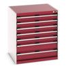 CUBIO CABINET 7 DRAWERS HD WxDxH:800x750x900mm RED thumbnail-0