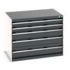 CUBIO CABINET 5 DRAWERS HD WxDxH:1050x750x800mm DARK GREY thumbnail-0