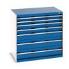 CUBIO CABINET 7 DRAWERS HD WxDxH:1050x750x1000mm BLUE thumbnail-0