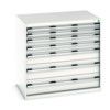 CUBIO CABINET 7 DRAWERS HD WxDxH:1050x750x1000mm GREY thumbnail-0