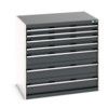 CUBIO CABINET 7 DRAWERS HD WxDxH:1050x750x1000mm DARK GREY thumbnail-0