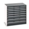 CUBIO CABINET 8 DRAWERS HD WxDxH:1050x750x1000mm DARK GREY thumbnail-0