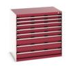 CUBIO CABINET 8 DRAWERS HD WxDxH:1050x750x1000mm RED thumbnail-0