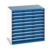 CUBIO CABINET 9 DRAWERS HD WxDxH:1050x750x1000mm BLUE thumbnail-0