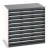 CUBIO CABINET 9 DRAWERS HD WxDxH:1050x750x1000mm DARK GREY thumbnail-0