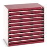 CUBIO CABINET 9 DRAWERS HD WxDxH:1050x750x1000mm RED thumbnail-0