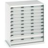 CUBIO CABINET 10 DRAWERS HDWxDxH: 1050x750x1200mm GREY thumbnail-0