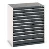 CUBIO CABINET 10 DRAWERS HDWxDxH: 1050x750x1200mm DARK GREY thumbnail-0