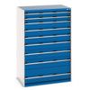 CUBIO CABINET 9 DRAWERS HD WxDxH:1050x750x1600mm BLUE thumbnail-0