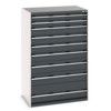 CUBIO CABINET 9 DRAWERS HD WxDxH:1050x750x1600mm DARK GREY thumbnail-0