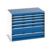 CUBIO CABINET 6 DRAWERS HD WxDxH:1050x750x800mm BLUE thumbnail-0