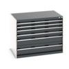 CUBIO CABINET 6 DRAWERS HD WxDxH:1050x750x800mm DARK GREY thumbnail-0