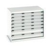 CUBIO CABINET 7 DRAWERS HD WxDxH:1050x750x900mm GREY thumbnail-0