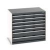 CUBIO CABINET 7 DRAWERS HD WxDxH:1050x750x900mm DARK GREY thumbnail-0