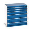 CUBIO CABINET 6 DRAWERS HD WxDxH:1050x750x1000mm BLUE thumbnail-0