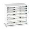 CUBIO CABINET 6 DRAWERS HD WxDxH:1050x750x1000mm GREY thumbnail-0