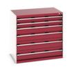 CUBIO CABINET 6 DRAWERS HD WxDxH:1050x750x1000mm RED thumbnail-0