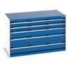 CUBIO CABINET 5 DRAWERS HD WxDxH:1300x750x800mm BLUE thumbnail-0