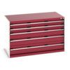 CUBIO CABINET 5 DRAWERS HD WxDxH:1300x750x800mm RED thumbnail-0