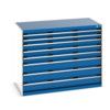 CUBIO CABINET 8 DRAWERS HD WxDxH:1300x750x1000mm BLUE thumbnail-0