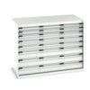 CUBIO CABINET 8 DRAWERS HD WxDxH:1300x750x1000mm GREY thumbnail-0