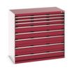 CUBIO CABINET 8 DRAWERS HD WxDxH:1300x750x1200mm RED thumbnail-0