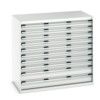 CUBIO CABINET 10 DRAWERS HDWxDxH: 1300x750x1200mm GREY thumbnail-0