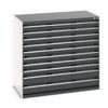 CUBIO CABINET 10 DRAWERS HDWxDxH: 1300x750x1200mm DARK GREY thumbnail-0