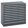 CUBIO CABINET 10 DRAWERS HD WxDxH: 1300x750x1200mm ALL DARK GREY thumbnail-0