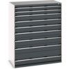 CUBIO CABINET 9 DRAWERS HD WxDxH:1300x750x1600mm DARK GREY thumbnail-0