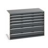 CUBIO CABINET 6 DRAWERS HD WxDxH:1300x750x900mm DARK GREY thumbnail-0