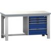 CUBIO FW BENCH LINO & 4 CABINET WxDxH: 1500x750x840mm BLUE thumbnail-0