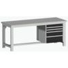 CUBIO FW BENCH LINO 4 CABINET WxDxH: 2000x750x840mm DARK GREY thumbnail-0