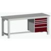 CUBIO FW BENCH LINO 4 CABINET WxDxH: 2000x750x840mm RED thumbnail-0