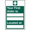 YOUR FIRST AIDER IS: _____ LOCATED AT: _____ - RPVC (200 X 300MM) thumbnail-0