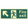 FIRE EXITÃ‚Â (MAN ARROW UP/LEFT)-PHOTOLUM. (400 X 150MM) thumbnail-0