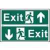 EXIT MAN RUNNING ARROW UP/DOWN-PVC (300 X 200MM) thumbnail-0