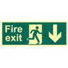 FIRE EXIT (MAN ARROW DOWN) -PHS(400 X 150MM) thumbnail-0