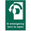 IN EMERGENCY TURN TO OPEN (LEFT)-RPVC (100 X 150MM) thumbnail-0