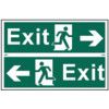 EXIT MAN RUNNING ARROW LEFT/RIGHT- PVC (300 X 200MM) thumbnail-0