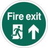 400MM DIA. FIRE EXIT MAN ARROW UPFLOOR GRAPHIC thumbnail-0