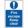 FIRE ESCAPE KEEP CLEAR - SAV (200X 300MM) thumbnail-0