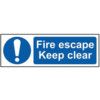 FIRE ESCAPE KEEP CLEAR - SAV (600X 200MM) thumbnail-0