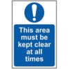 THIS AREA MUST BE KEPT CLEAR ATALL TIMES - RPVC (200 X 300MM) thumbnail-0