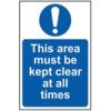 THIS AREA MUST BE KEPT CLEAR ATALL TIMES - RPVC (400 X 600MM) thumbnail-0